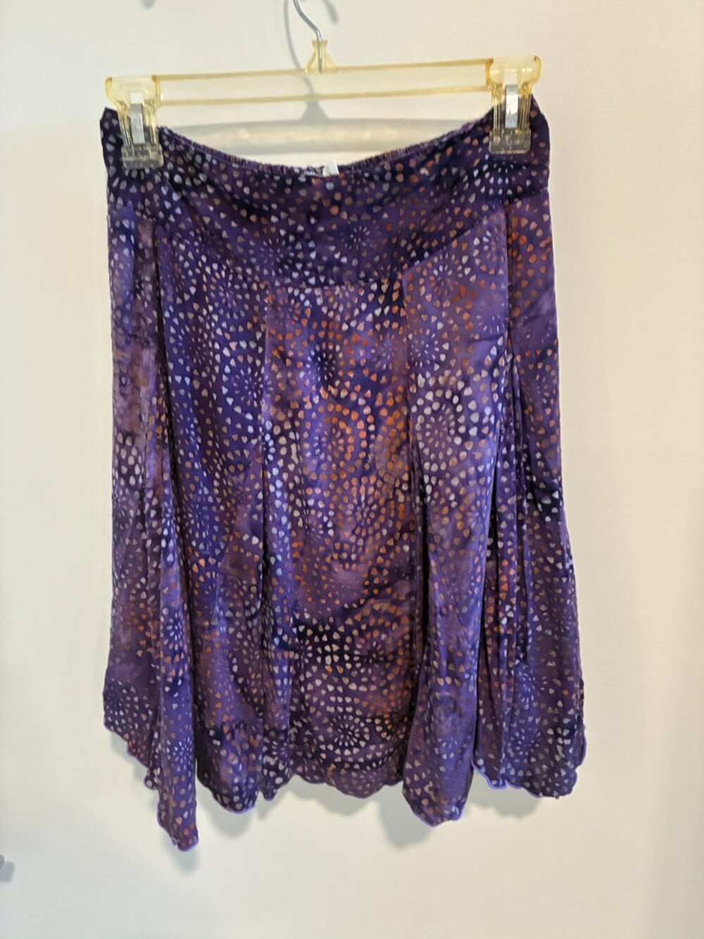 Purple Bohemian Boho Midi Skirt
